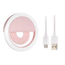 Adjustable 2W LED Ring Light 3 inch, Clip on Mobile Phone Camera Fill Lighting,