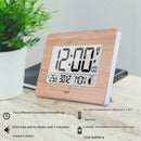 Digital Wall Clock Lcd Big Large Number Time Temperature Calendar Alarm Tab U3I3