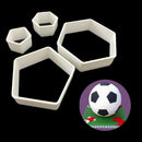 4Pcs Sugarcraft Football Fondant Mold Cookie Cutter Cake Decor Tools Bakeware Gw