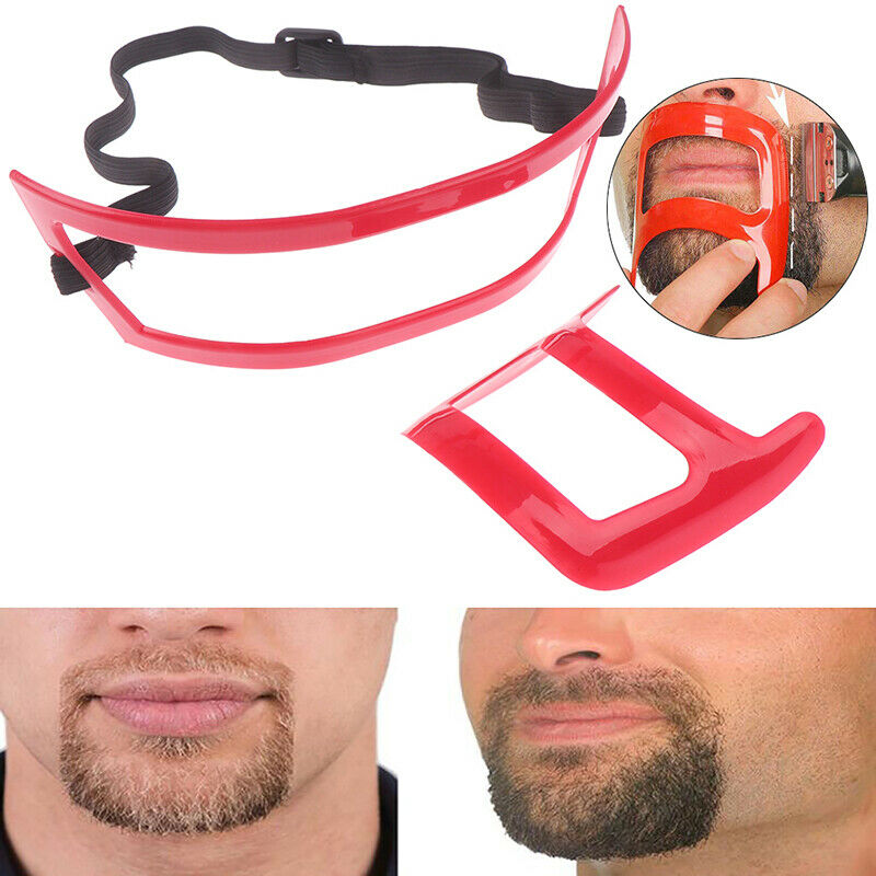 2Pcs Neck Hair Line Guide Neckline Haircut Shave Shaping Template Beard Trimmin-