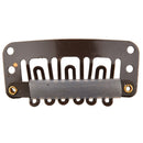 50pcs Brown Snap Clips U-shape Metal Clips for Hair Extensions DIY Z4J6