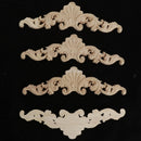 retro chinese wood flower carved applique furniture corner frame moulding b