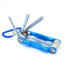 8Pcs Portable Folding Wrench Set Metric System Inner Hexagon Spanner Wrench K7J1