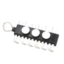 Golf Tee Holder Carrier 12 Wooden Tees with 3 Ball Markers with Keychain