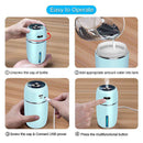 Portable Mini Usb Humidifier,200Ml Ultrasonic Cool Mist Humidifier With 7 C V5N9