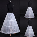 3Hoop ALinehite Long Dressedding Gown Crinoline Petticoat Underskirt Slips: K5B6