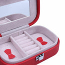 Mini Jewelry Organizer box PU leather jewelry box princess dressing birthda