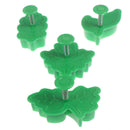 4Pcs/set Leaf Shape Plastic Cookie Cutters DIY Fondant Cake Biscuit Mold Bak BX