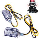 2pcs 12V 6 LED Motorcycle Mini Turn Signals Lights Indicators Blinker Lamp Amber