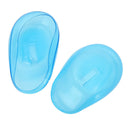 2Pair/4pcs Blue Clear Color Silicone Ear Cover Hair Dye Shield Protect JR