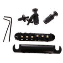 Electric Guitar Roller Saddle Bridge+Curved Humbucker Pickup Rings for LP