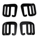 4 Pcs 1'' G Hook Outdoor Webbing Buckle Luggage Sack Strap Belt 25mm Black