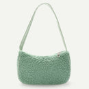 Fashion Woolen Handbag Shoulder Underarm Bags Travel Casual Totes (Green)