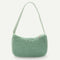 Fashion Woolen Handbag Shoulder Underarm Bags Travel Casual Totes (Green)