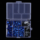 158 Pcs Motorcycle Metal Complete Fairing Bolt Kit Fastener Clips Screws -Blue