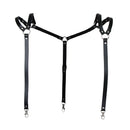 Y-back Adjustable Leather Suspenders Mens Braces
