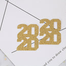 10Pcs/set 2020 Cake Topper 2020 New Year Party Cupcake Cake Topp_