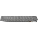 Men Leather Braided Elastic Stretch Metal Buckle Belt Waistband Light gray