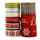 9 Rolls Christmas Ribbon, 2 Yards/Roll Grosgrain Ribbons Xmas Polyester Ribbons