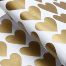 65pcs Removable Heart Wall Stickers Vinyl Stickers Home Decor (Golden)
