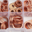 200Pcs 9 Sizes Copper Washers Assorted Solid Copper Gasket Washers Sealing  X3R3