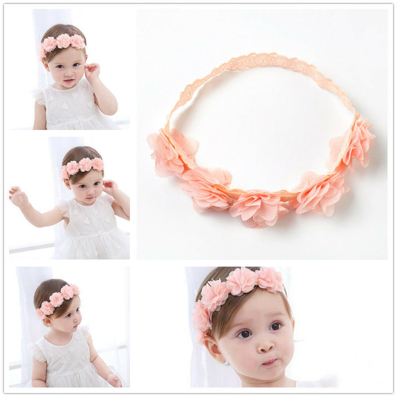 Kids Baby Girls Newborn Lace Flower Headband Hair Band Headwear Accessories CA