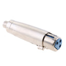 3 Pin XLR Female Socket To Female RCA Phono Socket Mic Mixer Audio Adapter