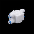 4 Way 1/4 Port Auto Shut Off Valve For RO Reverse Osmosis Water Filter System M&