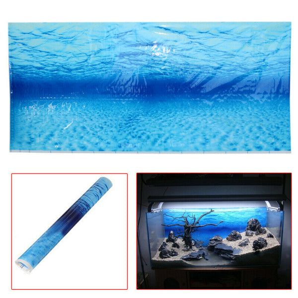 Fish Tank Aquarium Background Plastic Poster Picture Decoration Accessories MKS