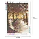 5D DIY Full Drill Diamond Painting Road Lights Cross Stitch Mosaic Craft
