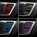 10pcs Car Auto Air Outlet Decorative Strip Moulding Trim Decor Flexible  ZPT