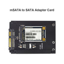 mSATA to SATA Adapter Mini SATA SSD to 2.5 inch SATA III 22-Pin Converter