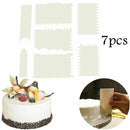 7PCS Comb Durable Decorating DIY Icing Smoother Pastry Cake Scraper Baking Tool