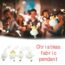 4Pcs Christmas Plush Ornaments Xmas Hanging Decor Stocking Ball Bell Decor
