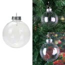 Clear Plastic Ball Pendant Ornaments DIY Christmas Decor(8cm)(without Gift)