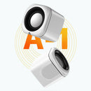 Pair Black Plastic 3.5mm PC Computer Speakers Bass Soundbox Surround Sound