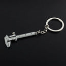 Tools Keychains Movable Vernier Caliper Metal Key Ring Chain Keychain Keyring