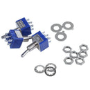 AC 3A 250V 6A 125V DPDT 3 Way ON/Off/ON Latching Toggle Switches 3pcs Y8D4