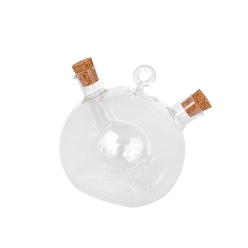 5pcs 2 Outlets Double Wall Glass Olive Oil Jar Vinegar Dispensing Bottle Pot