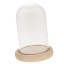 2-pack Transparant Festival Glass Dome with Base Retro Display Bell Jar Case