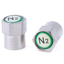 4Pcs Car Auto Chrome Tire Valve Stem Caps N2 Nitrogen Tire Insert Cove.U lcP`3C