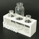 3 Bottle Glass Test Tube Flower Pot Holder Bottle Hydroponic Vase Terrarium