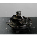 Lotus Leaf Ceramics Garden Home Incense Burner Censer Craft Practical Lotus