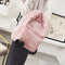 Women Soft Faux Fur Plush Backpack Shoulder Bag Fluffy School Bag with Hear N8C9