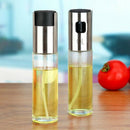 2PCS/Set Glass Oil Spray Bottle Pump Kitchen Olive Oil Sprayer Stainless St T3F8
