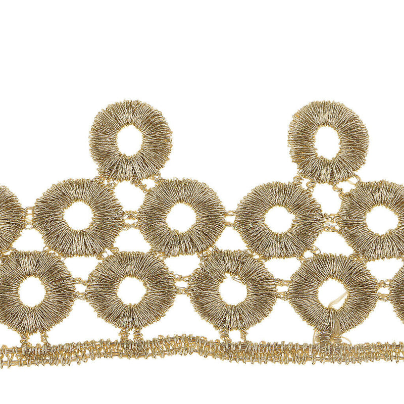 1 Yard 39mm Beautiful Metallic Lace Trim for Bridal Costume Jewelry Crafts and