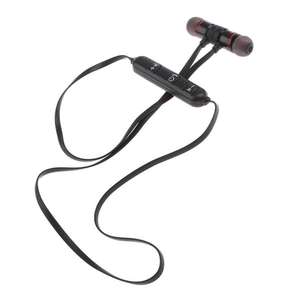 Wireless Bluetooth Earphone Headphone Magnet Design for Sport black