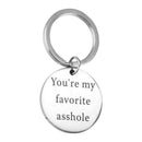 You're My Favorite asshole Keychain Men Key Ring Metal Keyrings