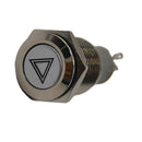 1x 16mm Universal LED Car Emergency Hazard Warning Light Push Button Switch