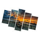 Set of 5pcs Canvas Wall Art Painting Pictures Beach Boat Print Hall Decor